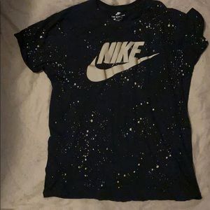 Gold splatter nike shirt